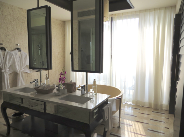 Conrad Koh Samui Review - Bathroom with Dual Vanities