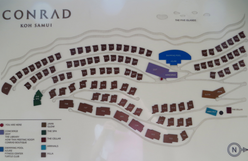 Conrad Koh Samui Villa Resort Map