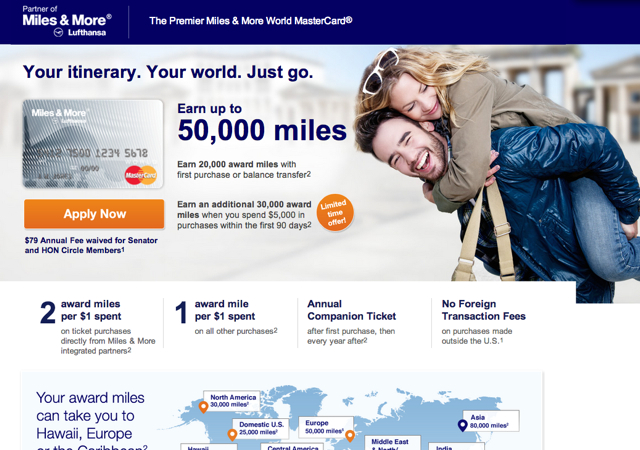 50K Lufthansa Miles & More Card Bonus Offer 
