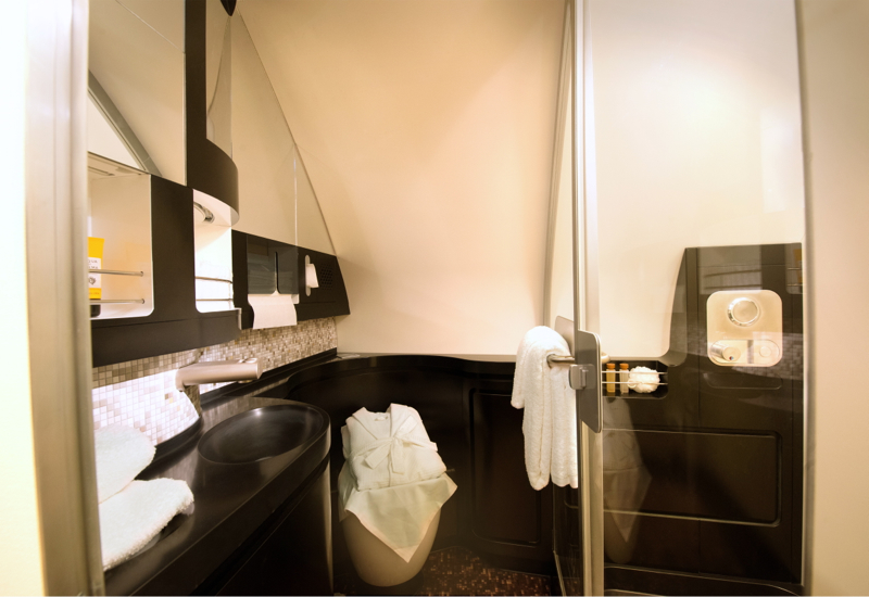 Etihad A380 The Residence Bathroom with Shower