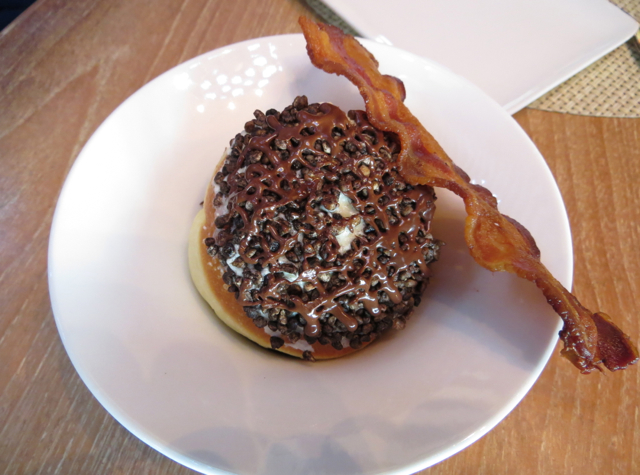 W Koh Samui Breakfast and Kitchen Table Review - Crispy Bacon and Chocolate Cream Doughnut