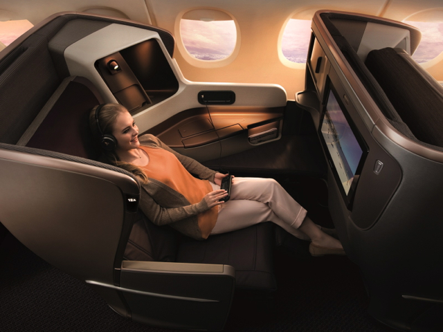 Singapore Airlines New Business Class Seat on the 777-300ER