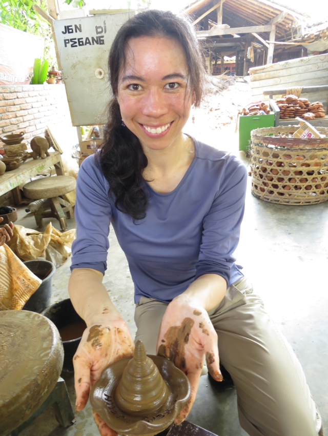 Just After Making a Clay Stupa, Borobudur