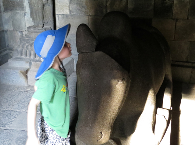 Whispering a Wish to the Bull Nandi to Convey to Shiva