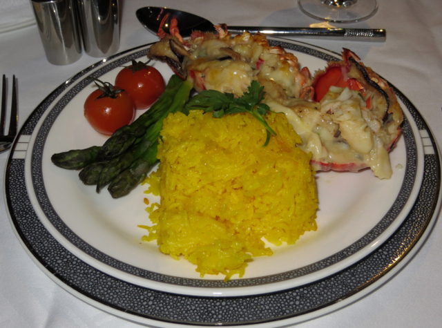 Airlines with Best First Class Food - Singapore Airlines Book the Cook - Lobster Thermidor