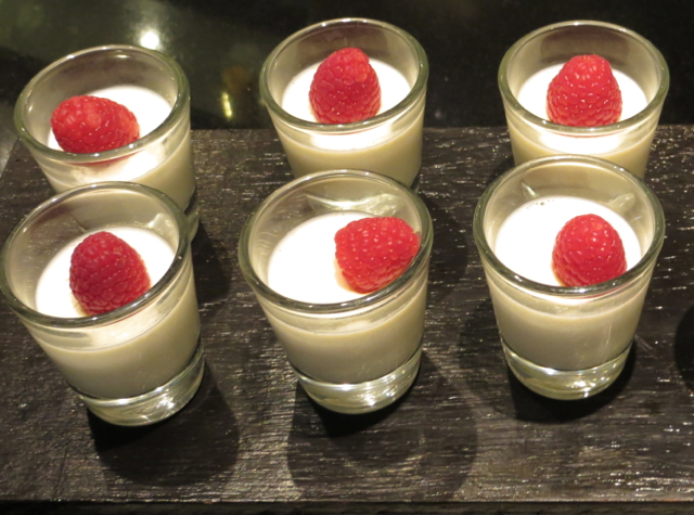 Vanilla Bean Panna Cotta with Raspberry, Four Seasons Bangkok Executive Club Lounge