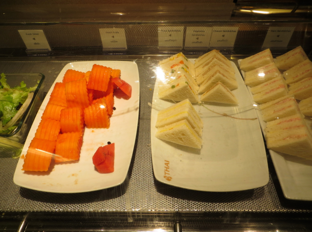 Thai Royal Orchid Lounge Bangkok Review - Fruit and Sandwiches