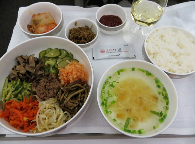 Airlines with Best First Class Food - Asiana First Class - Bibimbap