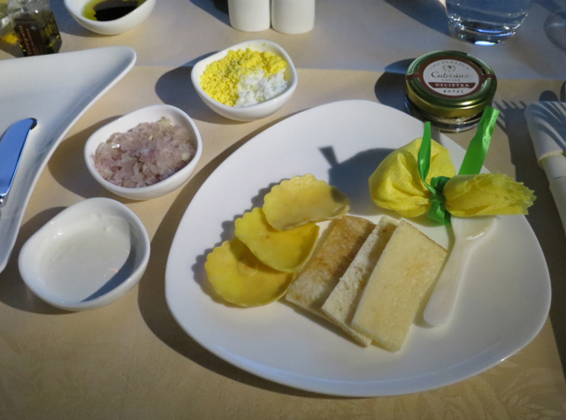 Asiana First Class Suites Review - Caviar Service