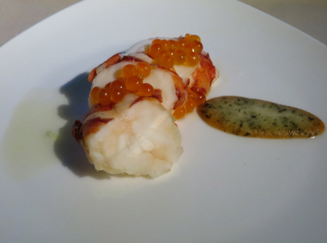 Asiana First Class Suites Review - Lobster Ceviche with Salmon Roe