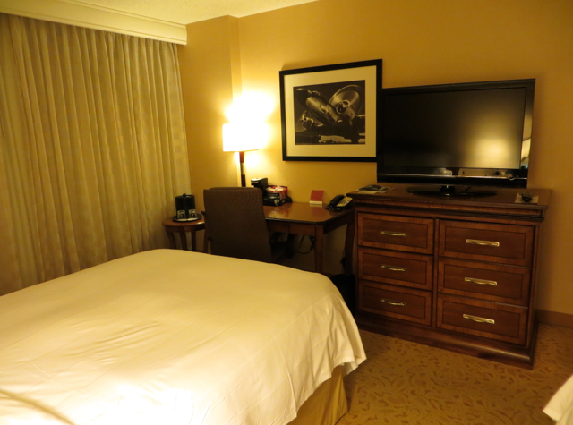 Newark Airport Marriott Hotel Review - Guest Room Desk and TV