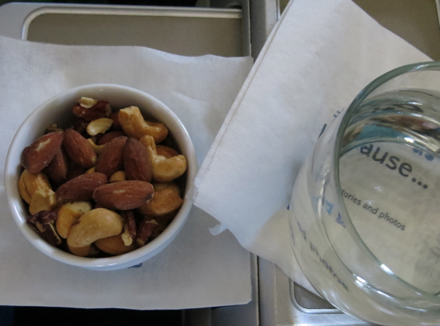 Alaska Airlines First Class Review - Mixed Warm Nuts