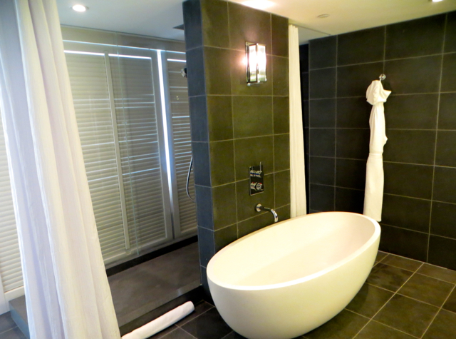 Andaz Maui at Wailea Suite Bathroom - Rain Shower and Soaking Tub