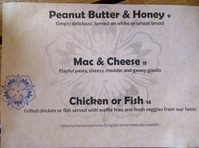 Ka'ana Kitchen Kids Menu