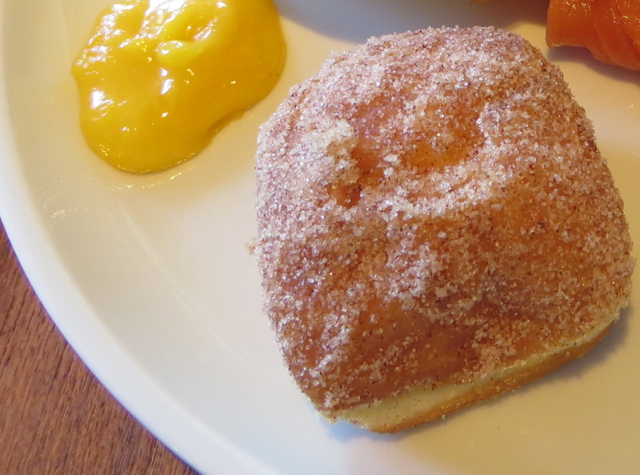 Malasada with Passionfruit Butter, Ka'ana Kitchen Breakfast