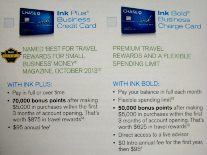 70k Ink Plus Signup Bonus Offer