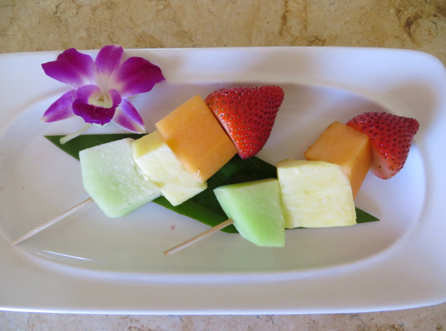 Four Seasons Maui at Wailea Review - Fruit Skewers