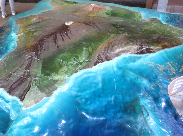 Hawaii Volcanoes National Park Review - Topographical Map at Visitor Center