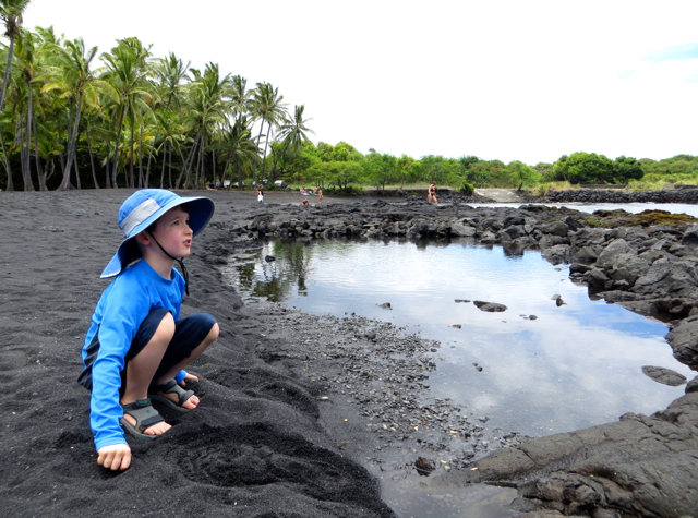 Daydreaming at Punalu'u Beach