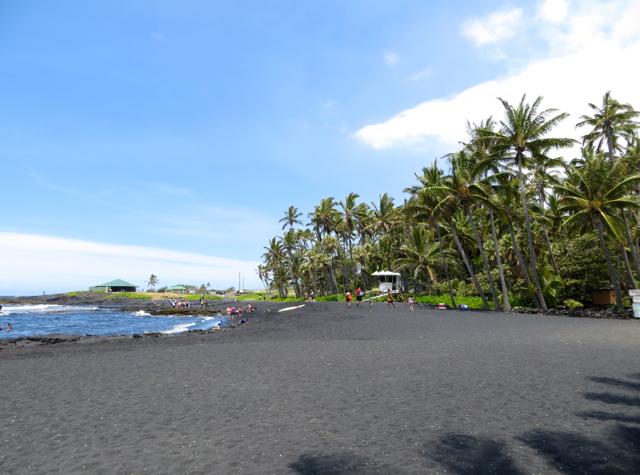 Punalu'u Black Sand Beach: Good for Relaxing, Not Swimming