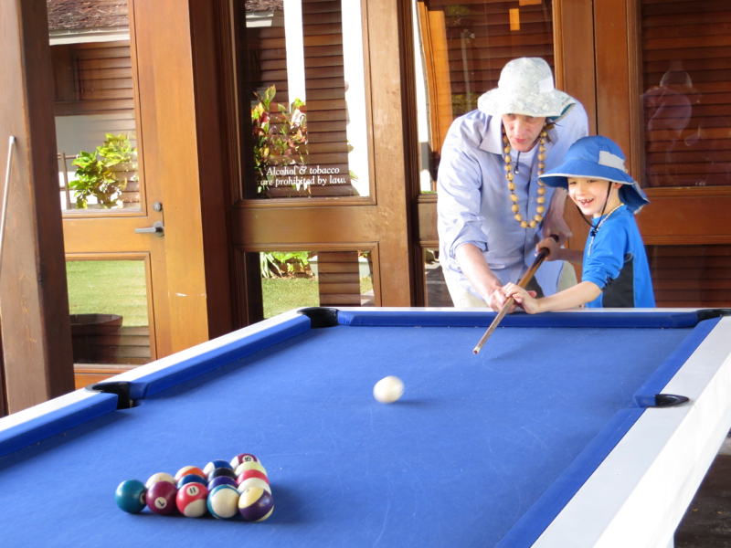 Four Seasons Hualalai Activities - Billiards at Kids for All Seasons Kids Club