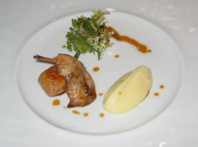 Quail Stuffed with Foie Gras, L'Atelier de Joel Robuchon